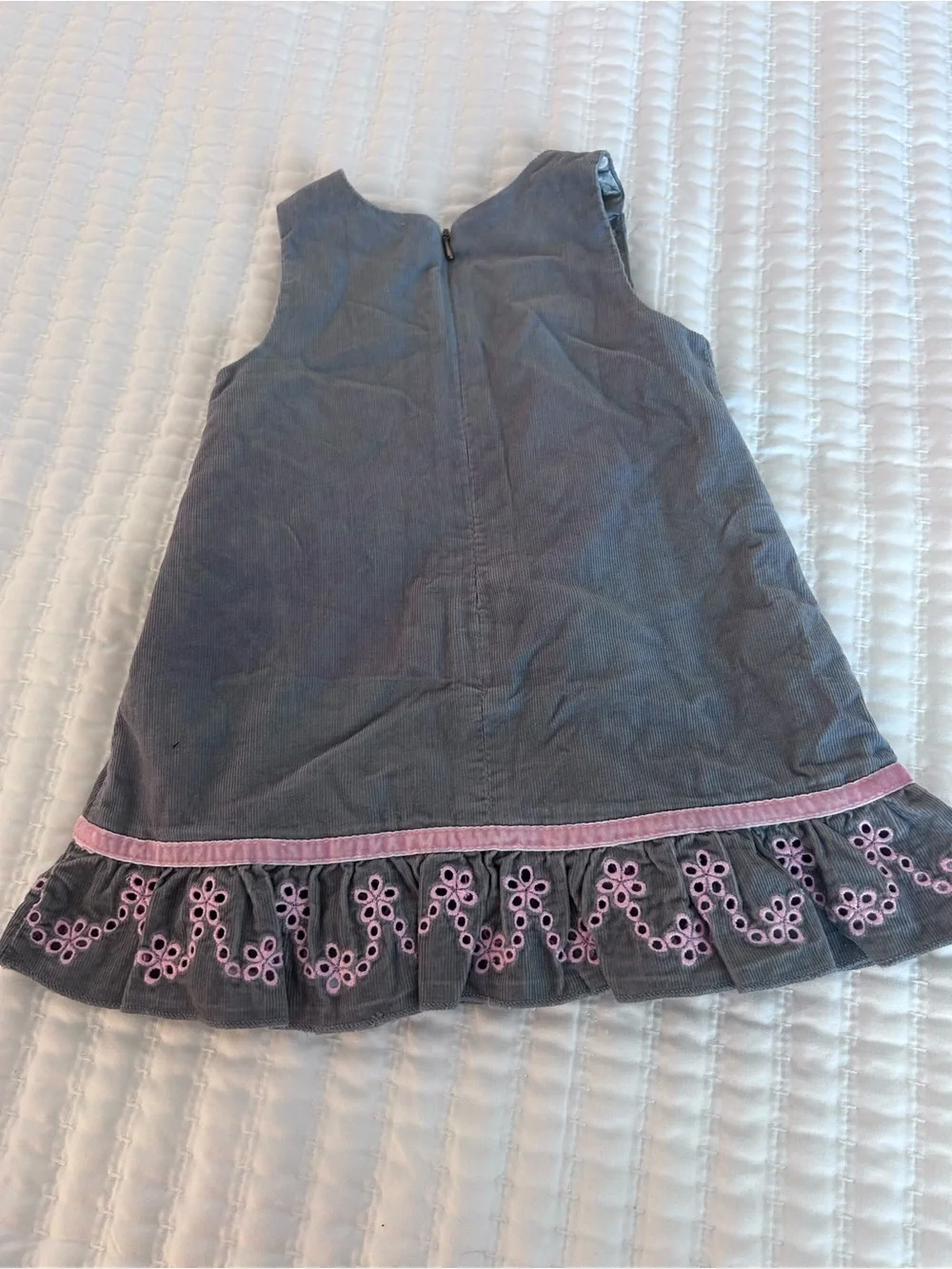 The Children's Place Gray Dress with Pink Trim and Bow